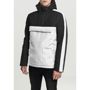 Urban Classics 3-Tone Padded Pull Over Hooded Jacket white/black/black