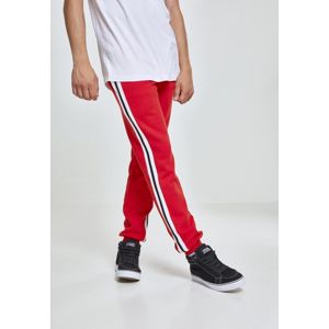Urban Classics 3-Tone Side Stripe Terry Pants fire red/white/black