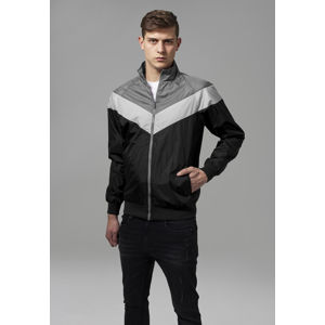 Urban Classics Arrow Zip Jacket black/darkgrey/light grey