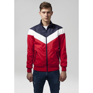 Urban Classics Arrow Zip Jacket red/nvy/wht