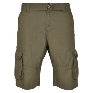 Southpole Belted Cargo Shorts Ripstop olive