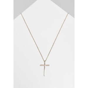 Urban Classics Big Basic Cross Necklace gold