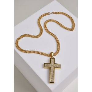 Urban Classics Big Cross Necklace gold