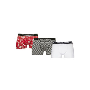 Urban Classics Boxer Shorts 3-Pack hohoho aop+blk/wht+wht