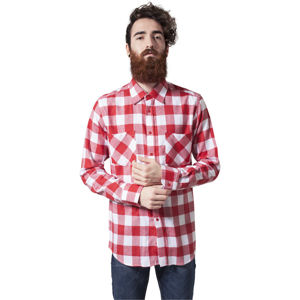 Urban Classics Checked Flanell Shirt white/red