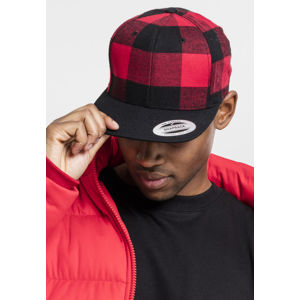 Urban Classics Checked Flanell Snapback blk/red