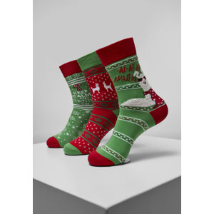 Urban Classics Christmas Lama Socks 3-Pack multicolor