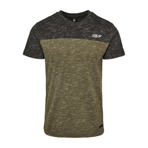 Southpole Color Block Tech Tee marled olive