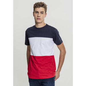 Urban Classics Color Block Tee fire red/navy/white