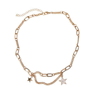 Urban Classics Crystal Stars Necklace gold