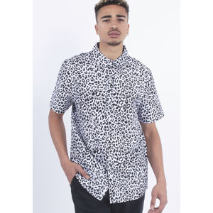 Urban Classics C&S WL Fresh Leopard Short Sleeve Shirt blk/wht