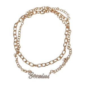 Urban Classics Diamond Zodiac Golden Necklace gemini