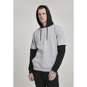 Urban Classics Double Layer Hoody gry/blk