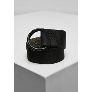Urban Classics Easy D-Ring Belt 2-Pack black/olive+white/pepple