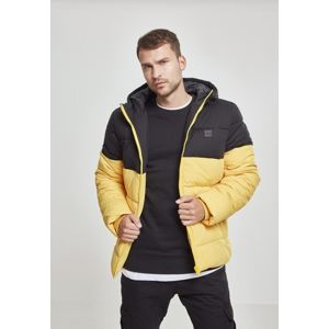 Urban Classics Hooded 2-Tone Puffer Jacket chrome yellow/black