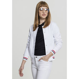 Urban Classics Ladies 3-Tone College Sweat Jacket white/firered/navy