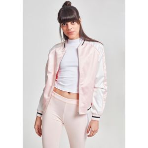 Urban Classics Ladies 3-Tone Souvenir Jacket pink/offwhite/blk