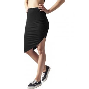 Urban Classics Ladies Asymetric Viscose Skirt black
