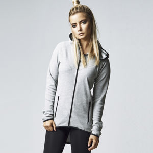 Urban Classics Ladies Athletic Interlock Zip Hoody grey