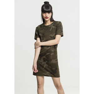 Urban Classics Ladies Camo Tee Dress olive camouflage