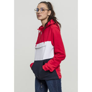 Urban Classics Ladies Color Block Sweat Pullover firered/navy/white