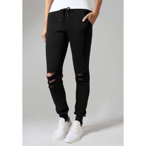 Urban Classics Ladies Cutted Terry Pants black