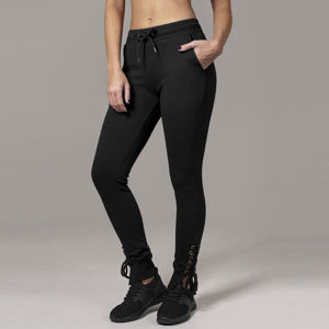 Urban Classics Ladies Fitted Lace Up Pants black