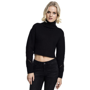 Dámský svetr Urban Classics Ladies HiLo Turtleneck Sweater black