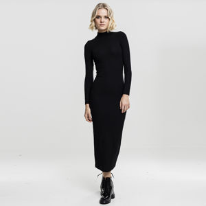 Urban Classics Ladies Long Turtleneck Dress black