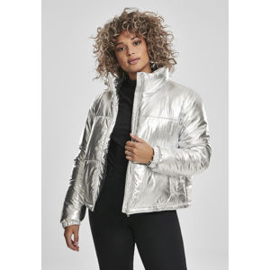 Urban Classics Ladies Metalic Puffer Jacket silver