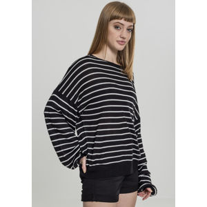 Urban Classics Ladies Oversize Stripe Sweater black/white