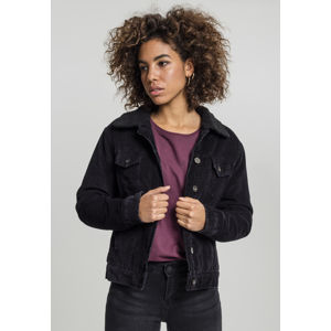 Urban Classics Ladies Sherpa Cordury Jacket black/black