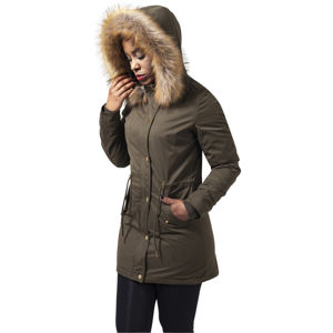 Urban Classics Ladies Sherpa Lined Peached Parka olive