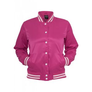 Urban Classics Ladies Shiny College Jacket fus/wht