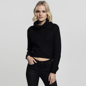 Svetr Urban Classics Ladies Short Turtleneck Sweater black