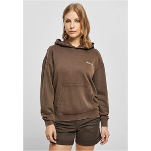 Urban Classics Ladies Small Embroidery Terry Hoody brown