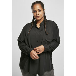 Urban Classics Ladies Viscose Oversize Shirt black