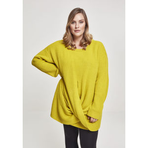 Urban Classics Ladies Wrapped Sweater lemon mustard