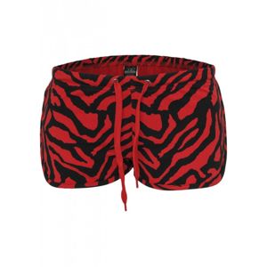 Urban Classics Ladies Zebra Hotpants red/blk