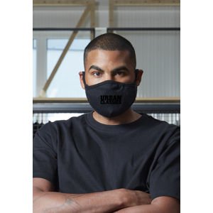 Urban Classics Logo Print Face Mask 2-Pack black