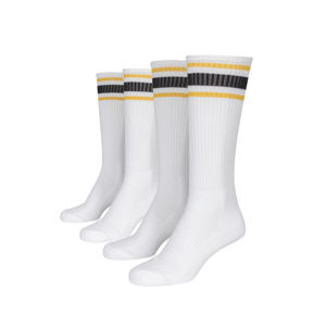 Urban Classics Long Stripe Socks 2-Pack wht/chromeyellow/blk