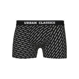 Urban Classics Men Boxer Shorts Double Pack grey+branded aop