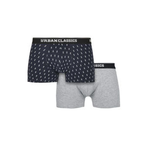 Urban Classics Men Boxer Shorts Double Pack small pineapple aop+grey