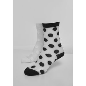Urban Classics Net Socks Dots 2-Pack white/black
