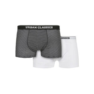 Urban Classics Organic Boxer Shorts 2-Pack mini stripe aop+white