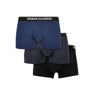Urban Classics Organic Boxer Shorts 3-Pack darkblue+navy+black