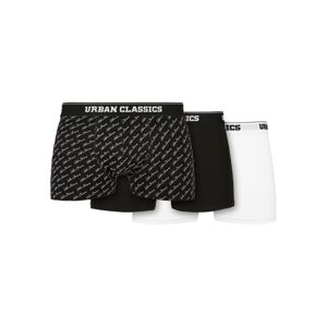 Urban Classics Organic Boxer Shorts 3-Pack script black+black+white