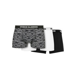 Urban Classics Organic Boxer Shorts 3-Pack tron aop+white+black