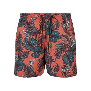 Urban Classics Pattern Swim Shorts dark tropical aop