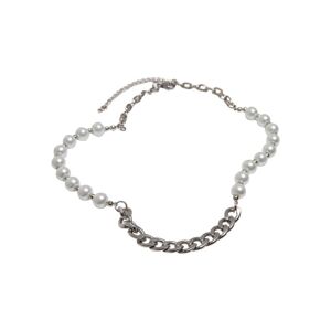 Urban Classics Pearl Various Chain Necklace silver